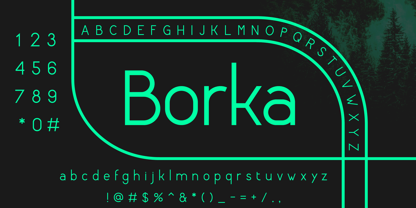 Beispiel einer Borka-Schriftart #1